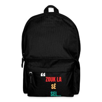 Zouk T-shirt "Zouk la sé sel médikaman nou ni" - Backpack - black - Front
