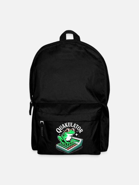 Lustiger Spruch Mathematik Frosch Taschenrechner - Rucksack - Schwarz