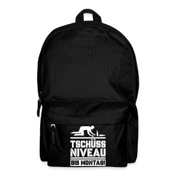 Tschüss Niveau bis Montag - Rucksack - Schwarz - Vorne