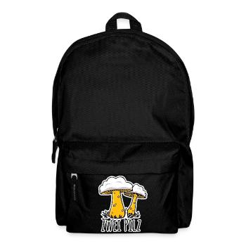 Zwei Pilz bzw zwei Pils - geht es hier um Bier? - Rucksack - Schwarz - Vorne