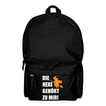 Die Hexe gehört zu mir! Lustiges Hexen Halloween - Rucksack - Schwarz - Vorne