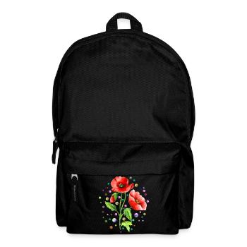 Blumen - Rucksack - Schwarz - Vorne
