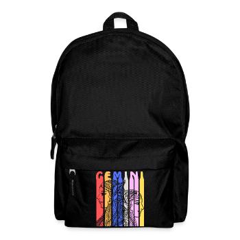 Gemini Zodiac Horoscope Colorful Astrology Design - Backpack - black - Front