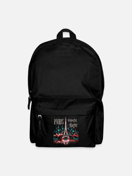 Paris Eiffelturm Frankreich Stadt Skyline Nacht - Rucksack - Schwarz