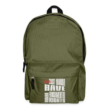 Fundamental Women's Rights Shirt - Backpack - olive green - Front