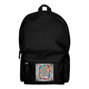 Human Rights Instead of Right-Wing People Statement - Backpack - black - Front