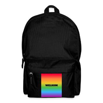 LGBT safe space welcome Welkom Dutch - Backpack - black - Front