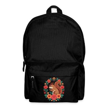 Squirrel in the Flower Circle - Backpack - black - Front