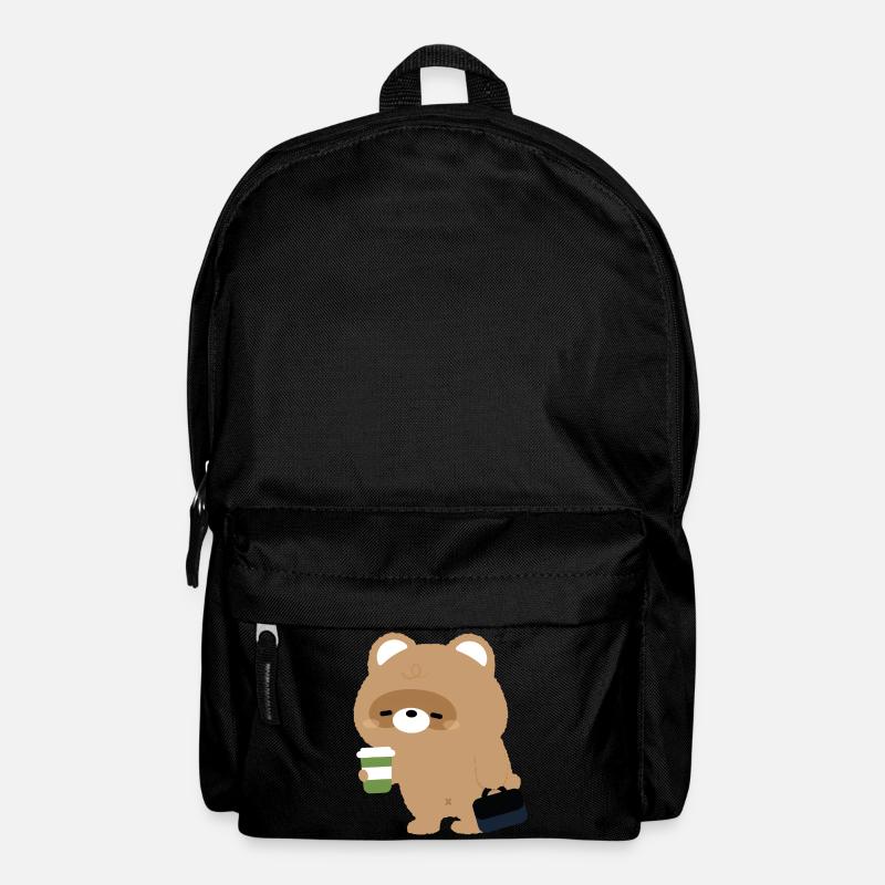 Sleepy Beaver and coffee - Backpack - black