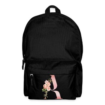 Monogramme A Florale Pastel - Sac à dos - noir - Devant