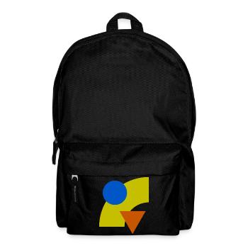 Geometrische Farbkonstellation - Rucksack - Schwarz - Vorne