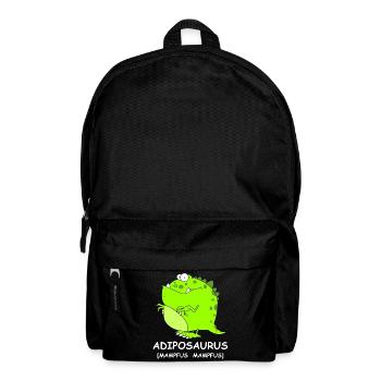 Adiposaursus Dino-Comic - Rucksack - Schwarz - Vorne