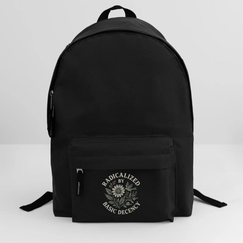 Radicalized By Basic Decency Floral Design Backpack