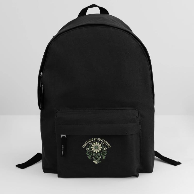 Radicalized By Basic Decency Quote Shirt Sticker Rucksack