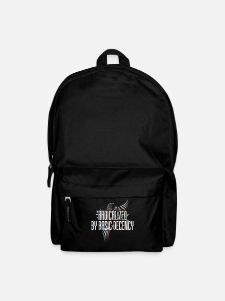Radicalized by Basic Decency Shirt for Activists - Rucksack - Schwarz