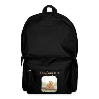 T-Shirt-Design „Capybara Love“ - Rucksack - Schwarz - Vorne