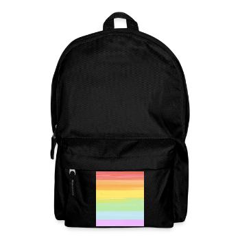 Pastel Rainbow Gradient LGBTQ Pride - Backpack - black - Front