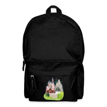 Schloss Neuschwanstein vintage Bilderbuch Bayern - Rucksack - Schwarz - Vorne