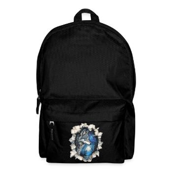 Wolf mit Sternen - Rucksack - Schwarz - Vorne