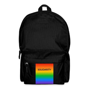 Solidarity Rainbow LGBT Ally Pride Allianz - Rucksack - Schwarz - Vorne