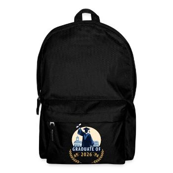 Abschluss 2026 mit einem Diplom - Rucksack - Schwarz - Vorne