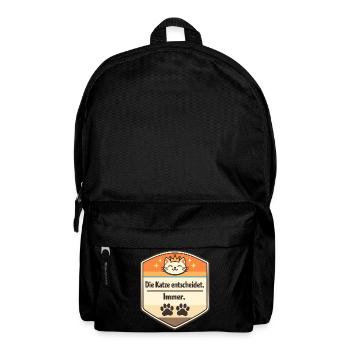 Die Katze entscheidet. Immer. - Rucksack - Schwarz - Vorne
