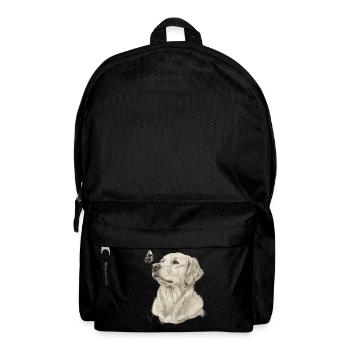 Golden Retriever avec motif papillon - Sac à dos - noir - Devant