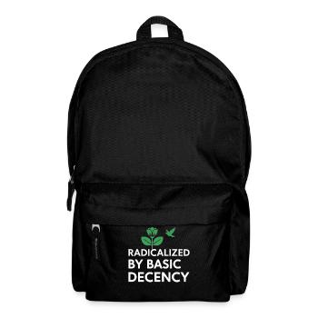 Radicalized By Basic Decency Statement shirt decal - Backpack - black - Front