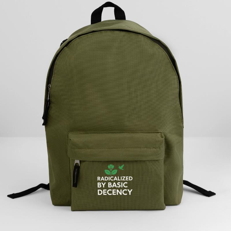 Radicalized By Basic Decency Statement shirt decal Rucksack