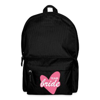 Team Bride Herz Logo Pink - Rucksack - Schwarz - Vorne