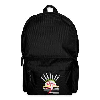 Kicker im Sonnenkreis Fußball-Design - Rucksack - Schwarz - Vorne