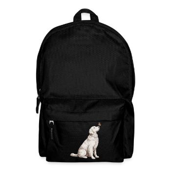 Motif papillon Golden Retriever - Sac à dos - noir - Devant