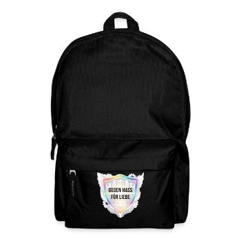Anti Hass Statement für Frauen Männer Shirt  - Rucksack - Schwarz - Vorne