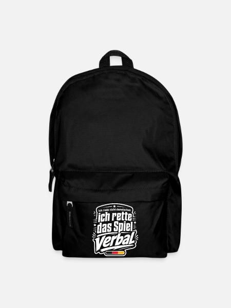 Ich rette das Spiel verbal - Rucksack - Schwarz
