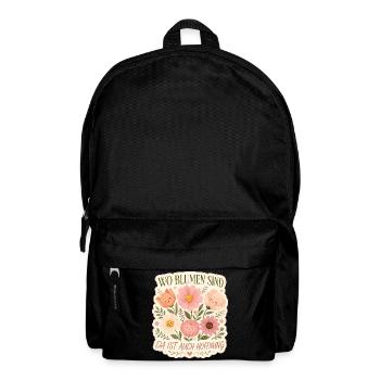 Wo Blumen sind, da ist auch Hoffnung - Rucksack - Schwarz - Vorne