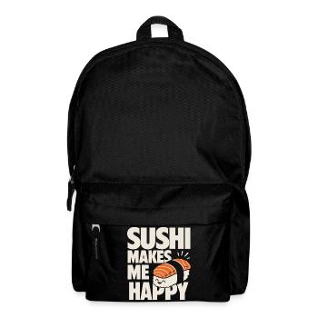 Sushi Makes Me Happy Cute Sushi - Backpack - black - Front