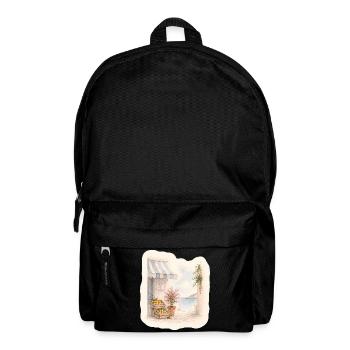 Zitronen am Meer – Markt des Südens - Rucksack - Schwarz - Vorne