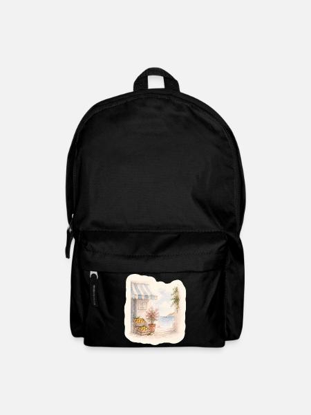 Zitronen am Meer – Markt des Südens - Rucksack - Schwarz