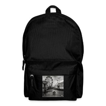 Abandoned Funfair Raccoon Retro Funfair Animal - Backpack - black - Front
