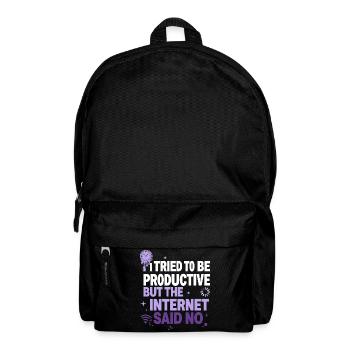 I Tried to Be Productive - Rucksack - Schwarz - Vorne