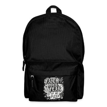 Faith Over Fear of No Pizza - Rucksack - Schwarz - Vorne