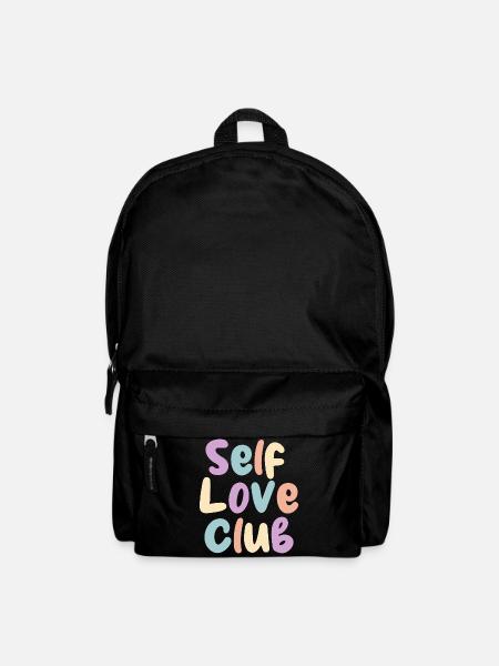 Club de l’amour de soi imprimé pastel - Sac à dos - noir