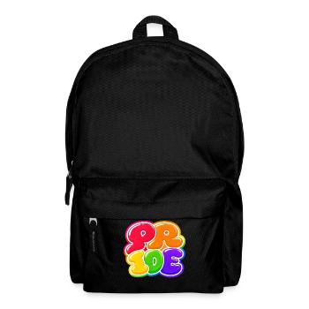 Pride Bubble Rainbow CSD Shirt Sticker - Backpack - black - Front