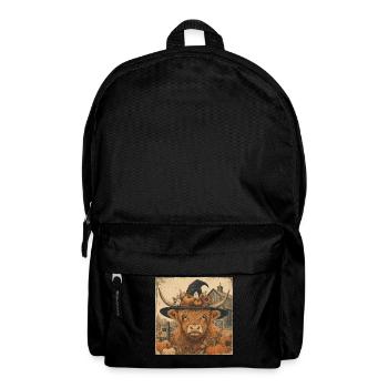 Scottish Cow Halloween Hoodie Vintage Cow - Backpack - black - Front