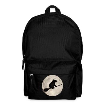 Moonlight hamster on the broom - Backpack - black - Front