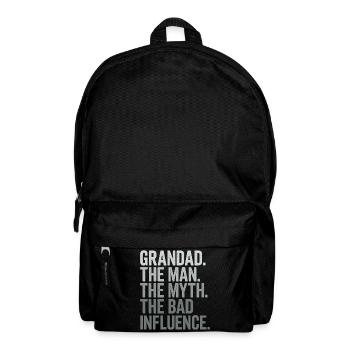 Großvater der Mann, der Mythos, der schlechte Einfluss - Rucksack - Schwarz - Vorne