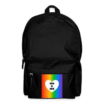 Gleichgeschlechtliche Ehe: Zwei Ehemänner Rainbow - Rucksack - Schwarz - Vorne