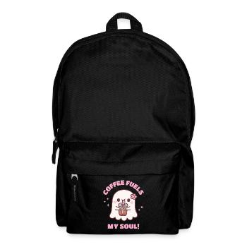 Kaffee nährt meine Seele niedliche Geistergetränke Eiskaffee - Rucksack - Schwarz - Vorne