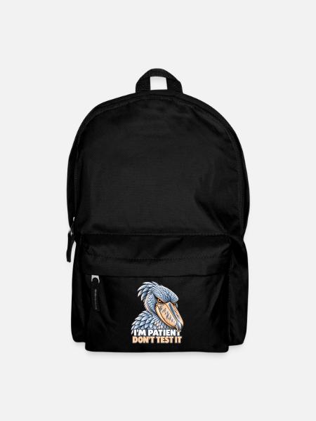 Shoebill – Ich bin geduldig, teste es nicht - Rucksack - Schwarz