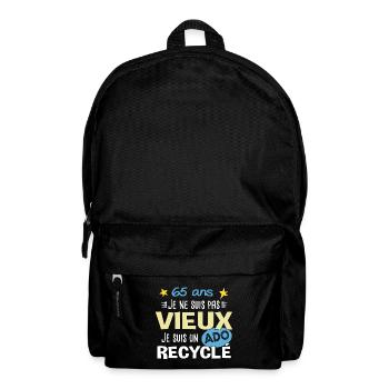 65 ans anniversaire papy fête des pères humour - Sac à dos - noir - Devant